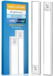 Under Cabinet Lighting, LED Motion Sensor Light Indoor, 2200mAh USB Rechargea...