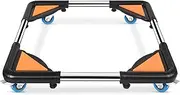 SPACECARE Mini Fridge Stand Furniture Dolly Mobile Roller with 4 Locking Wheels-Base Adjustable Refrigerator Washing Machine Stand Moving Cart- Appliance Dolly Cart Roller Pedestal -Black