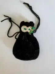 Authentic Swarovski Emerald Crystal Mardi Gras/ Masquerade Tac Pin -