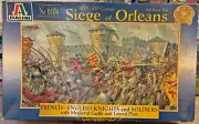 ITALERI SIEGE OF ORLEANS 6104 French English Knights with MEDIEVAL CASTLE RARE