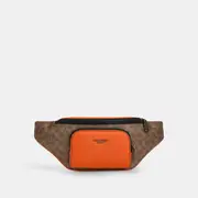 Racer Belt Bag In Colorblock Signature Canvas
