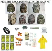 3 Day Backpack Disaster Emergency Survival Kit Earthquake Food Water Whistle NEW