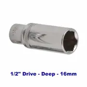 Kincrome K26168 - LOK-ON Deep Socket 16mm 1/2" Drive