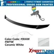 Fits 21-25 Hyundai Elantra M4 Style Painted WAW White Trunk Spoiler Wing Lip ABS (for: Hyundai)