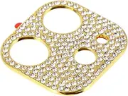 TEHAUX Metal Frame Lens Protector Shiny Rhinestone Easy Install for 12 Rear Camera