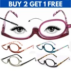 Women Makeup Magnifying Reading Glasses Flip Make Up Eye Glasses +1.0 +4.0 AU