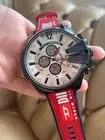 NEW DIESEL MEN'S WATCH BLACK STRAP & SILVER DIAL DZ4512 MEGA CHIEF AUTHENTIC