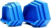 Impression Trays Base Set for Lab Plaster Model Cast Trimming Dental Model Base Former Blue Silica Gel 6 PCS
