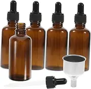 Mikinona 12Pcs Essential Oil Dropper Bottles Glass Vials with Funnels for Perfume and Lotion Durable and Portable Liquid Dispenser for Travel