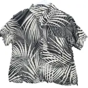 Philosophy Small S/P Black Cream Lightweight Jungle Theme Women's Top Shirt NWT