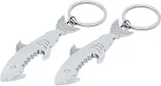 Zerodeko Keychain Cool Beer Opener Shark Decor Keychain Multi-use Bottle Opener Present