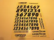 New CHAMPION 1/24 Black NASCAR SLOT CAR NUMBERS