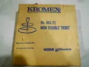 Vintage Kromex #861-21 Mini Double Tidbit NOS Vogue Giftware