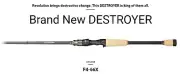 Megabass Rod Baitcast Destroyer P5 F4-66X Cyclone (2915)