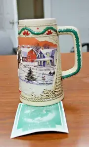 1996 Budweiser Holiday Stein With Certificate Of Authenticity No Box