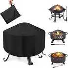 Fire Pit Cover round Waterproof Fit for 80/90/100Cm Outdoor round Firepit