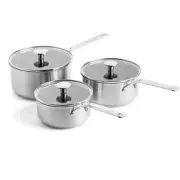 KitchenAid CC003574-001 3-Piece Saucepan Set - Stainless Steel Non-Stick