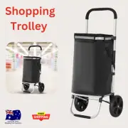 Emajin Foldable Shopping Cart Trolley Grocery Store Portable Aluminum 45KG