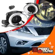 SMOKED LENS FOG LIGHT/LAMPS+CHROME COVERS+SWITCH L+R FOR 13-16 NISSAN PATHFINDER (for: Nissan)