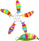 6 Pack Fidget Slug Toys,3D Printed Slug Sensory Toys,Articulated Stretch Slug...
