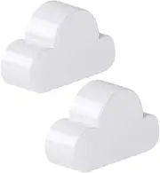 [Alipis] 2Pcs Wall Mounted Cloud Magnetic Key Holders Adhesive Racks for Storage Stylish Home Decor Punch Design Convenient Hook for Family Use