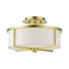 Wesley - 2 Light Semi-Flush Mount in Contemporary Style - 13 Inches wide by 8
