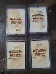 Swan Creek Candle Company Pumpkin Vanilla Drizzle Melts Natural Wax Pack of 4