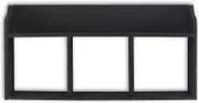 - Wall Shelf - High Gloss Grey - 24x12 Inches - Engineered Wood - Floating Shelf for Home & Office Décor. (Black)