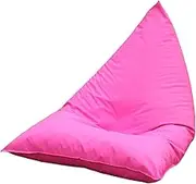 UYSOFRCV Waterproof Bean Bag Cover Without Filling, Solid Color Simple Design Outdoor Lazy Lounger High Back Bean Bag Chair Floor Foldable Seat for Adults and Kids, No Filler,Pink
