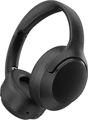 T-fun NC50 Hybrid Active Noise Cancelling Headphones Wireless Bluetooth 5.3, Foldable Over Ear Headphones, Custom EQ via App,65 Hours Playtime, Game Low Latency Mode,Multipoint Connection, Matte Black