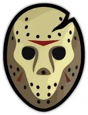 JASON VOORHEES CRACKED MASK 3M STICKER FRIDAY THE 13TH HALLOWEEN CAR USA SCARY