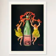 Galrie Evian Cachat Vintage Mineral Water Poster by Leonetto Cappiello for Home Décor, White Frame, A3 30 x 42cm (12 x 16inch)