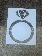 Diamond Ring stencil paint/trace/drawing Size 8x10 reusable All sizes paint face