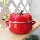 with Lid Saucepan 1.6/2L Soup Pot Cookware Tomato Enamel Pot Noodle