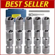 Chrome Moly Steel 17-Piece Extractor Set - Perfect for Rusted and Rounded Bolts