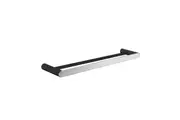 Esperia Black & Chrome Solid Brass Double Towel Rail 600mm