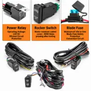 For 05-14 Fortuner/Hilux LED Light Bar ON/OFF Push Button Switch Wiring Harness