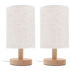 2 Pcs Log Desk Lamp Bed Side Table Bedside Living Room Decor Modern