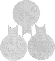 IWOWHERO Diy Nail Art Stamping Plates 3pcs Nail Stamper Kit Stainless Steel Plates for Design