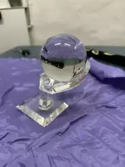 Lead Crystal Hand/palm Holding An Crystal Sphere