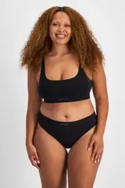 [Bonds] Bonds Women's Bases Viscose Bamboo Seamless G-String in Black Size: 8 8 Black