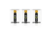 3x Lemon & Lime 2.75L Keep Fresh Storer Food Container Rectangle Storage w Lid