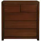 Tanaka solid Mahogany 5 drawer chest of drawers tallboy mahogany colour