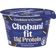 Chobani Fit High Protein Greek Yogurt Pot Cookies and Cream 160g