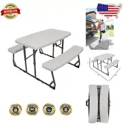 Kids Folding Picnic Table G-940 - Lightweight White Outdoor Furniture