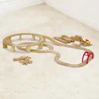 在飛比找momo購物網優惠-【KCFriends】100pcs木製火車軌道組(木製軌道擴