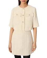Maje Tweed 2-in-1 Short Dress