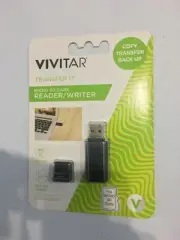Vivitar MICRO SD CARD READER/WRITER VIVITAR RW-1000-BLK USB 2.0