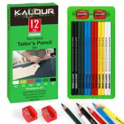 12pcs Tailor's Coloured Pencils set 6 colours dressmaking sewing pencils chalk