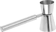 CHILDWEET Stainless Steel Double Cocktail Jigger Antislip Handle Two Sided Design for Accurate Drink Measurements Professional Bartending Tool for Home Bars and Parties